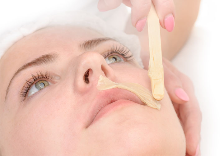 depilacja twarzy, wasika